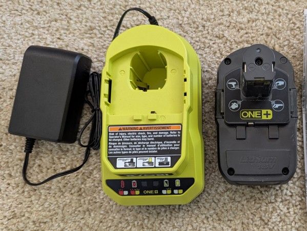 NEW Genuine OEM RYOBI PCG002 18V Volt ONE+ Lithium-Ion Charger with 1.3Ah Battery