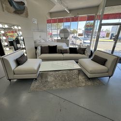 Sofa Set ( Glam Style ) In Stock 916//661//1073