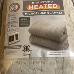 Biddeford Heated Micro plush Blanket 