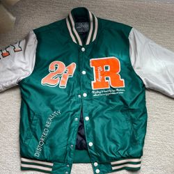 Men’s Pacsun Varsity Bomber Jacket distorted reality size small