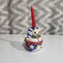 Snowman Candle Stick Holder