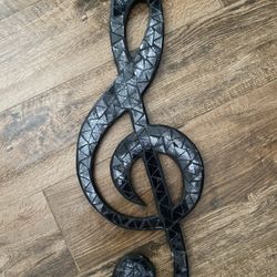 Black Mosaic Treble Clef Wall Hanging Decoration 
