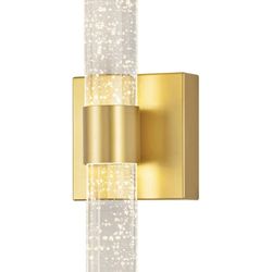Modern Crystal Wall Sconce 3000K LED Bathroom Vanity Lighting Up Down Wall Light Gold 12W Indoor Wall Fixture Living Room