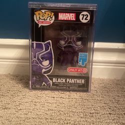 Funko Pop Art Series Black Panther #72 Walmart Chadwick Boseman Figure In Case