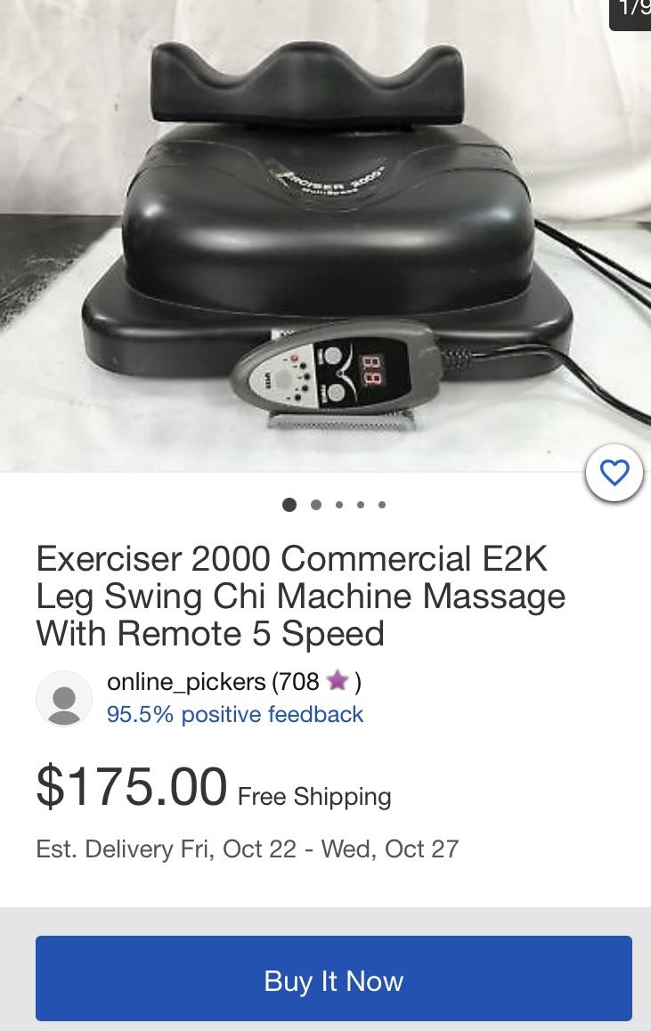 Exerciser 2000 Commercial E2K Leg Swing Chi Machine Massage With Remote 5 Speed