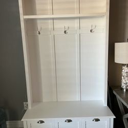 White Hanger With Drawer