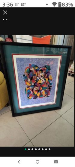Signed Anatole Krasnyansky Signed Lithograph "To Be or Not to Be" Nicely Framed! 30"X24"