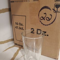 NEW Lot of 22 Arcoroc 16 oz Mixing Glass Restaurant Bar Quality Glasses Mixing Drinking Water
