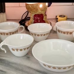 Vintage corelle gold butterfly dinnerware