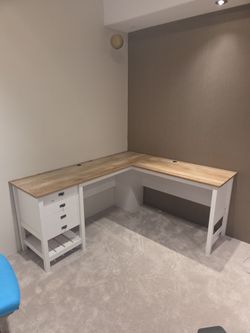 Modern Sauder L-Shaped Desk (retail new: $483) Cottage Road Collection