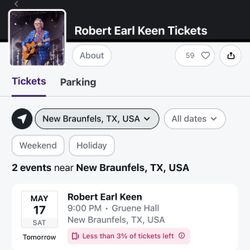 Robert Earl Keen Tickets 