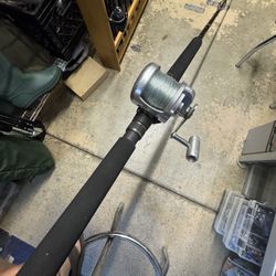 Seeker Black Steel Accurate Boss 665 Conventional Fishing Combo. Great Tuna Set Up. 