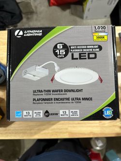 Lithonia Lighting 6” White LED Recessed Wafer Lights