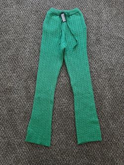 Slim Flare Brushed Cable Knit Joggers (new) sz: xsmall