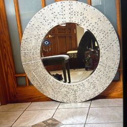 Howaed Ellott Collection Silver Framed Mirror