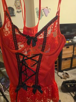 Sexy Red Lingerie Set