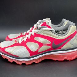 Nike Women's Shoe Size 8 Air Max 2012 + Running Athletic Shoes White Pink 487679-160