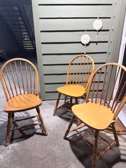3 Wooden Chairs