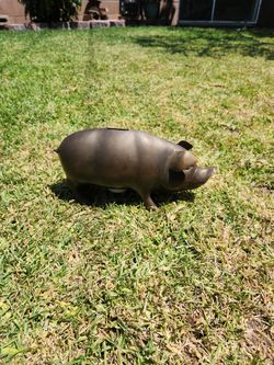 Vintage Piggy Bank Solid Brass