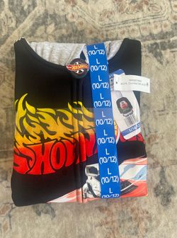 Boys hot wheels zip up hoodie L