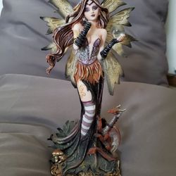 Fairy with Dragon Statue