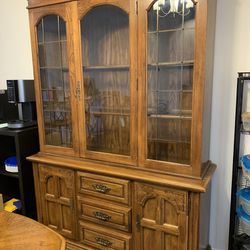 China Cabinet -Dining Room Table & Chairs 