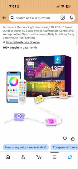 Poofzy 13ft RGB+IC Smart Outdoor LED Lights