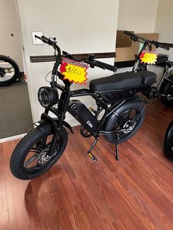OPEN BOX, FULLY ASSEMBLED TST R9 1500W Full-Suspension Moped Style Electric Bike