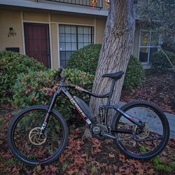 Large Frame Full-Suspension Electric Mountain Bike - Haibike + upgrades
