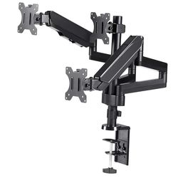 Triple Monitor Mount - 3 Arms Computer Screen Stand - Fits Three 17 - 27" Monitors