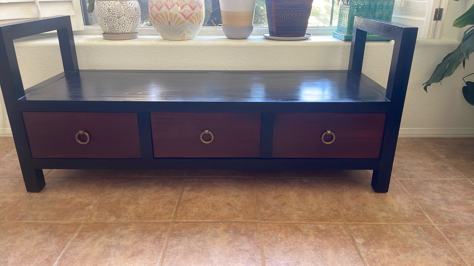 Wood Storage Bench