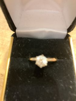 Diamond 14 kr gold 0.50 G S1 size 7