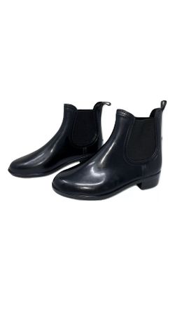 Shoes of Soul Women's Chelsea Rain Boots Black