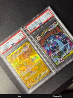 PSA 9 Pikachu ultra rare and psa 10 Charizard