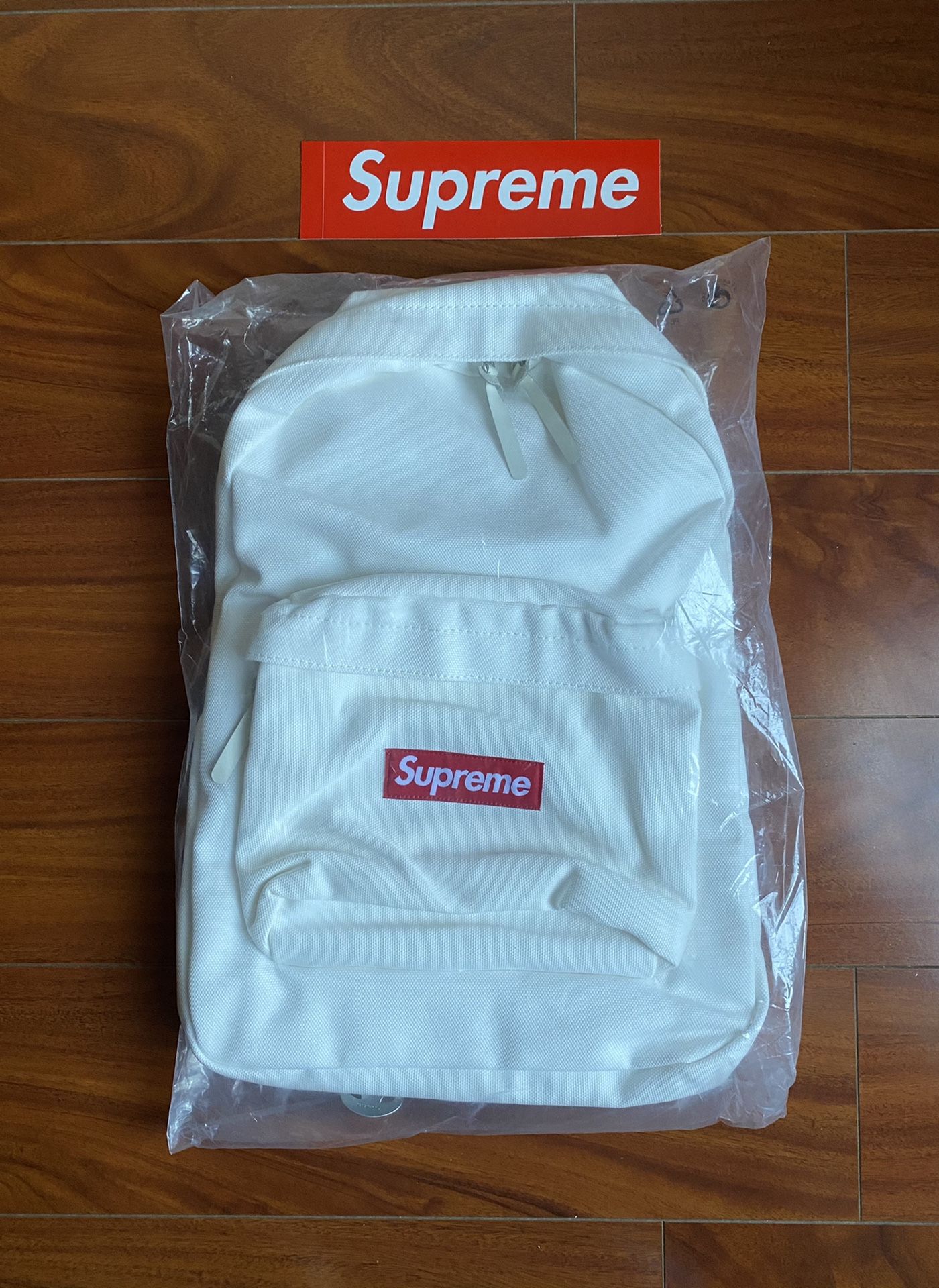 Supreme - Canvas Backpack ( WHITE )