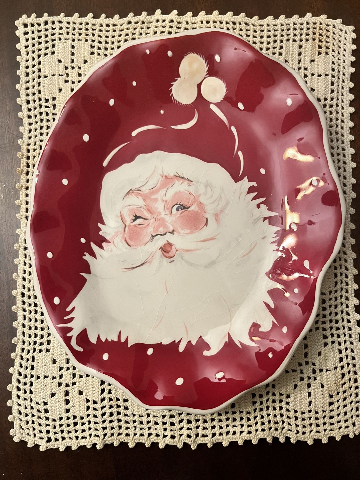 Vintage Better Homes And Gardens Santa Plate