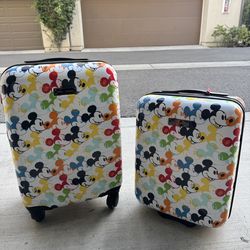 American Tourister 2 Piece Mickey Mouse Disney Set Travel Suitcase  Luggage