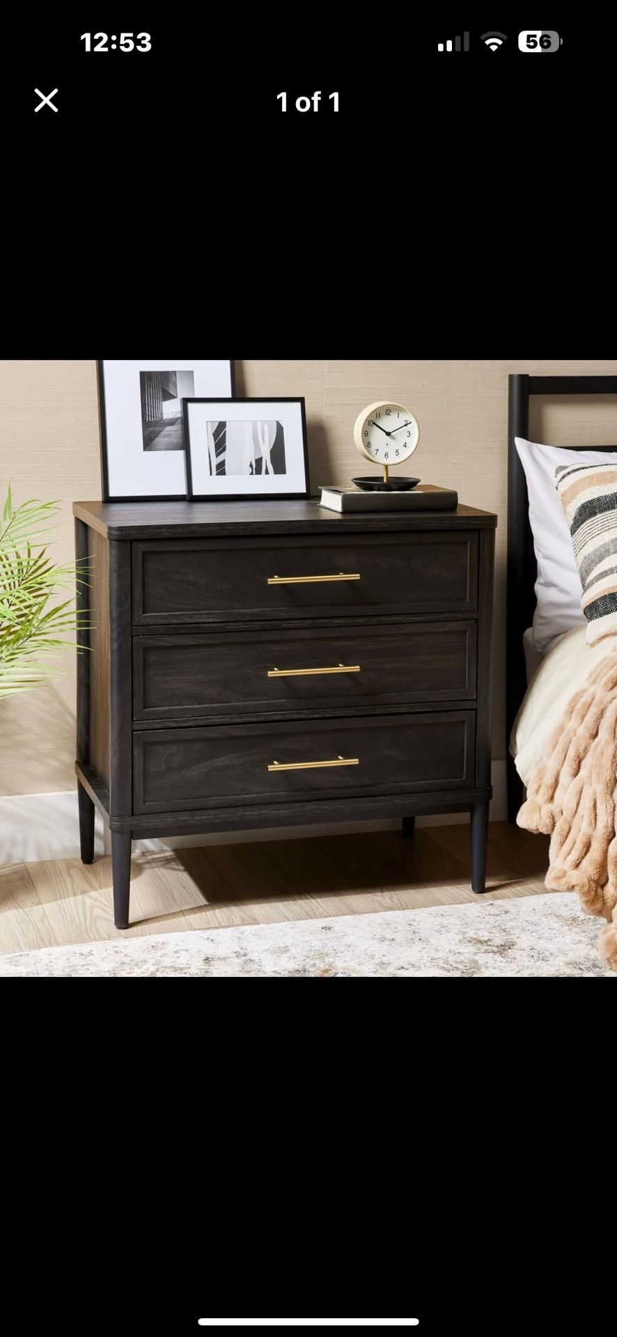 Oaklee 3-Drawer Nightstand with USB