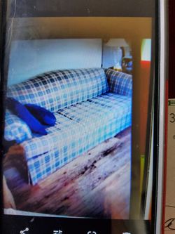 $250 SOFA (QUEEN SLEEPER Mattress) LOVE SEAT & PILLOWS, FOOT Rest