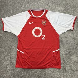 Nike Arsenal Home Jersey O2 2002-04 Invincibles Era 2XL Red White Dri-Fit