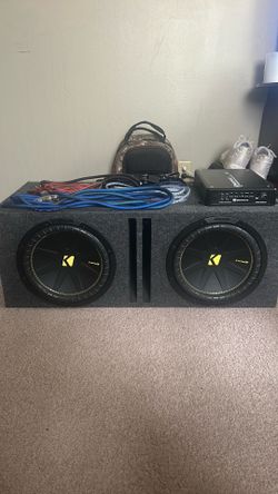 2 12 subwoofer with amp and wiring kit