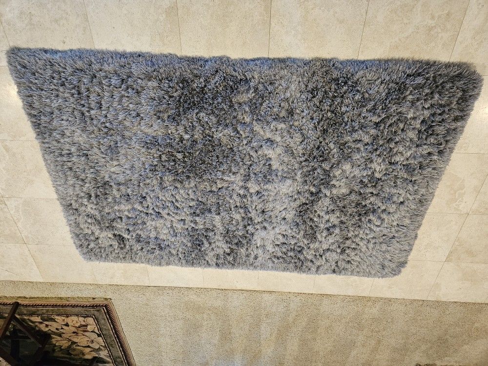 Beautiful Soft Shaggy Gray Area Rug 5x8