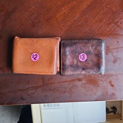 Tan And Brown Leather Wallet
