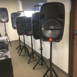 15 Inch Rechargeable Bluetooth Speaker/aux/fm/USB And SD Port/microphone For Karaoke/brand New!!