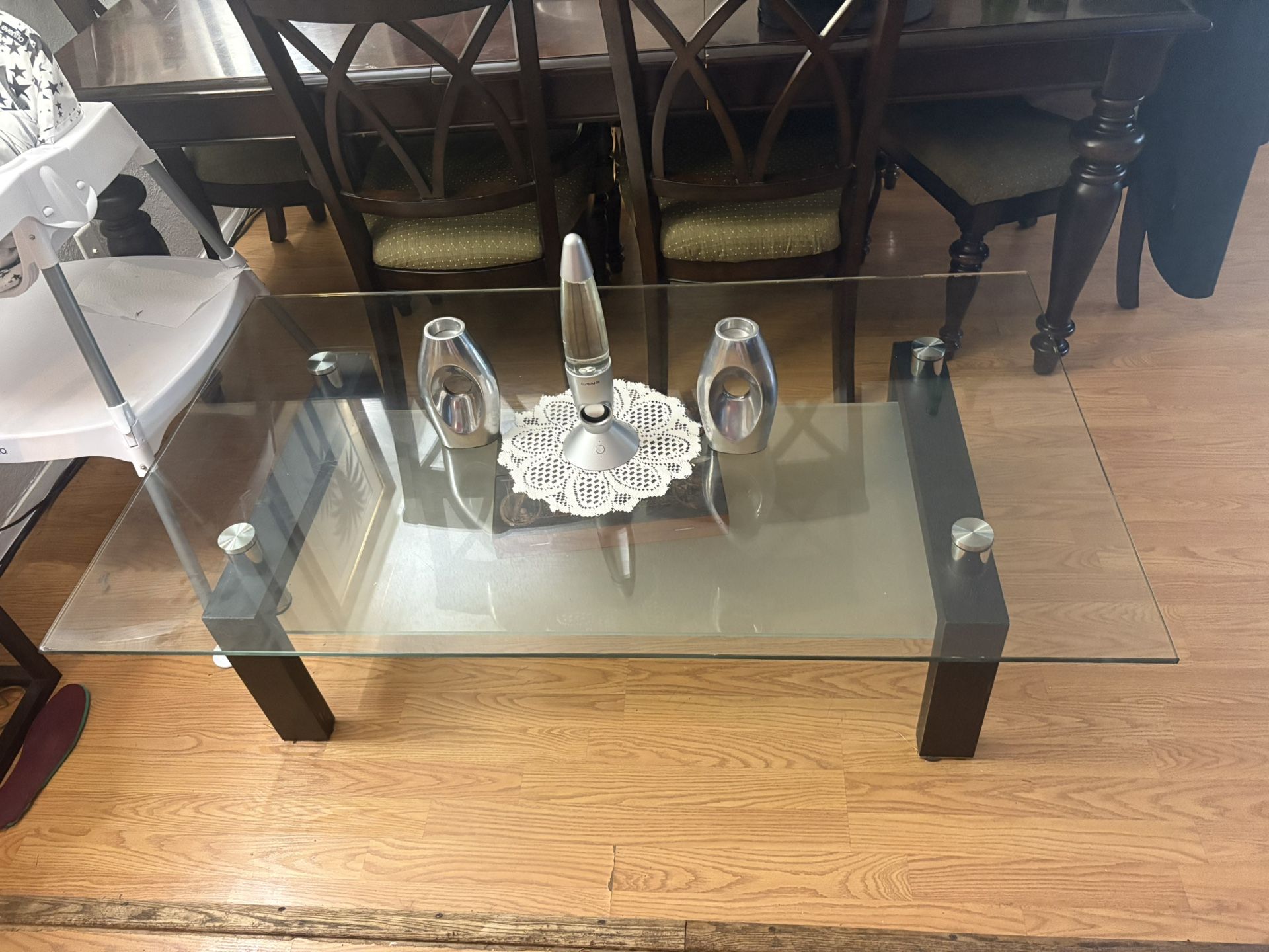 Glass Coffee Table With Shelf