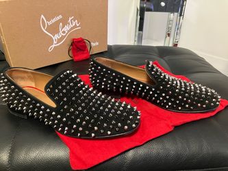 Authentic : Christian Louboutin ( Red Bottoms ) Spiked Loafers , RollerBoy 🦔