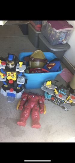 Lots of superhero toys
