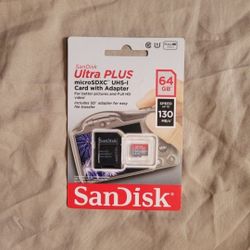 Sandisk Ultra Plus Micro 64gb SDXC UHS-I Card With Adapter 