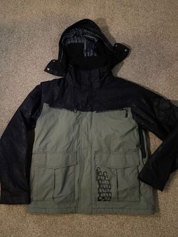 Two-Tone Sims Snowboard Ski Jacket with Hood