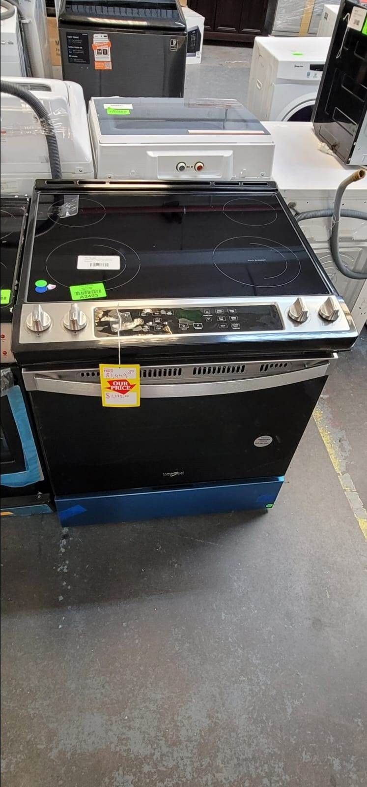 Whirlpool WEE515S0LZ 4.8cu ft SlideIn Smooth Top Electric Range Stove